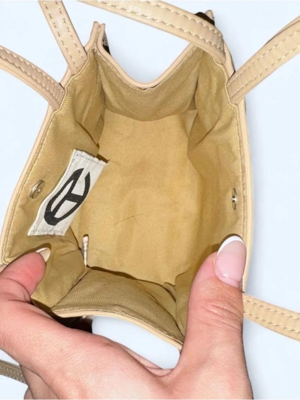 Telfar Mini Shopping Bag in Light Beige - Picture 2 of 6